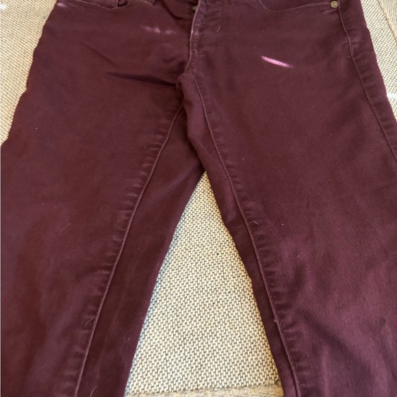 MOSSIMO Jegging Women's Size 0 / 25 Denim Burgundy Mid-Rise Super Stretch - Picture 2 of 12